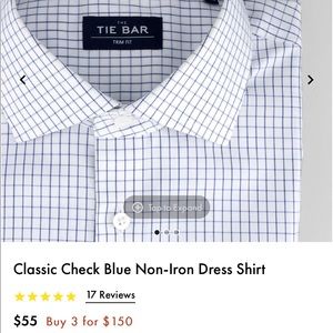 Tie Bar Trim Fit Dress Shirt - Olive Green Gingham